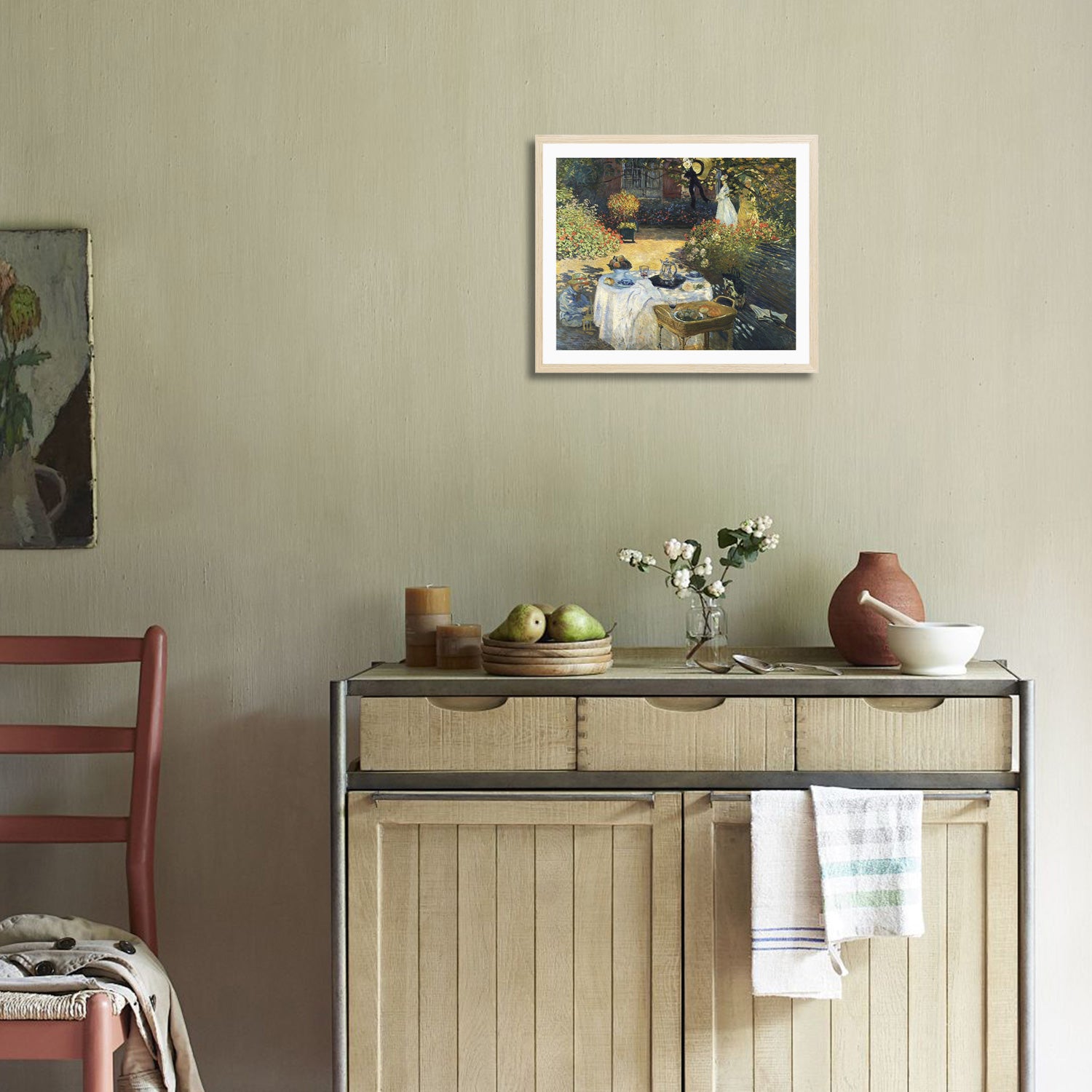 Claude Monet Wall Art The Luncheon Poster Framed