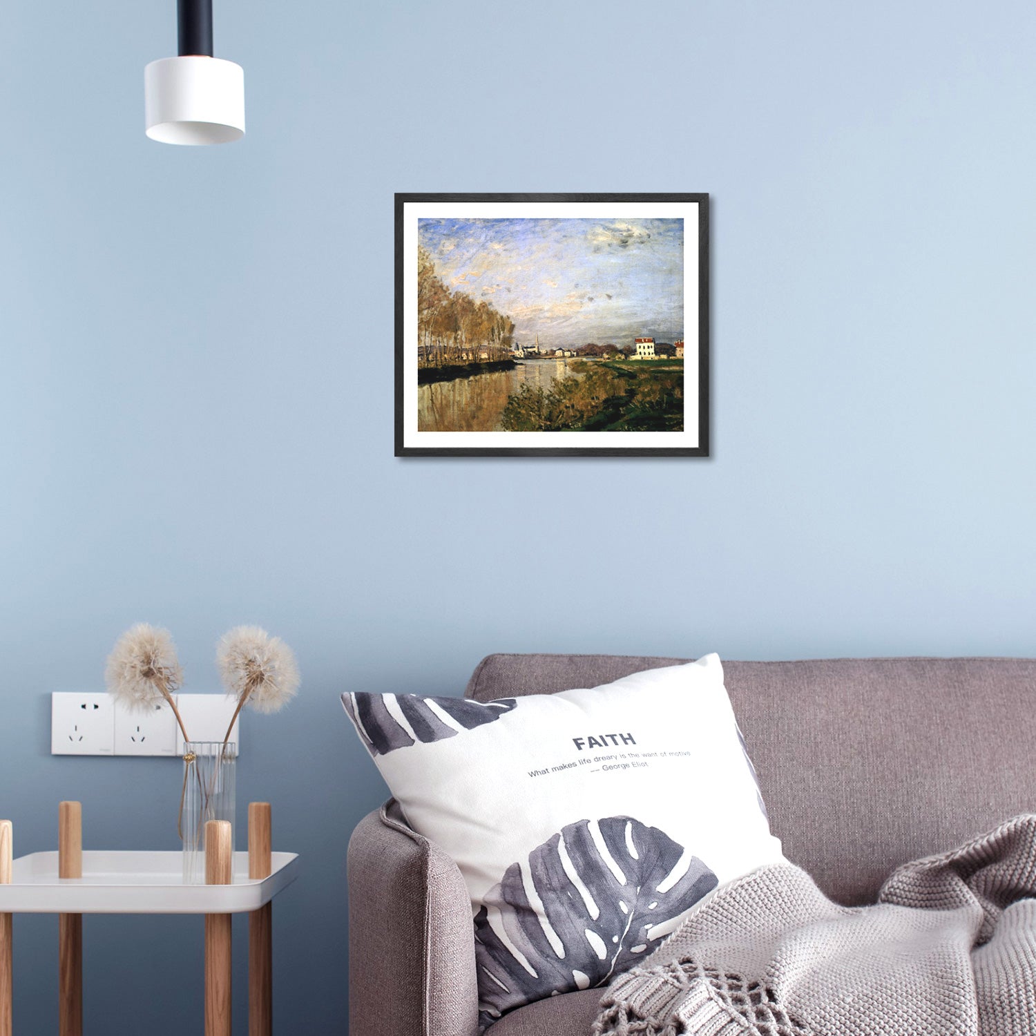 Claude Monet Wall Art The Seine At Argenteuil Poster Framed