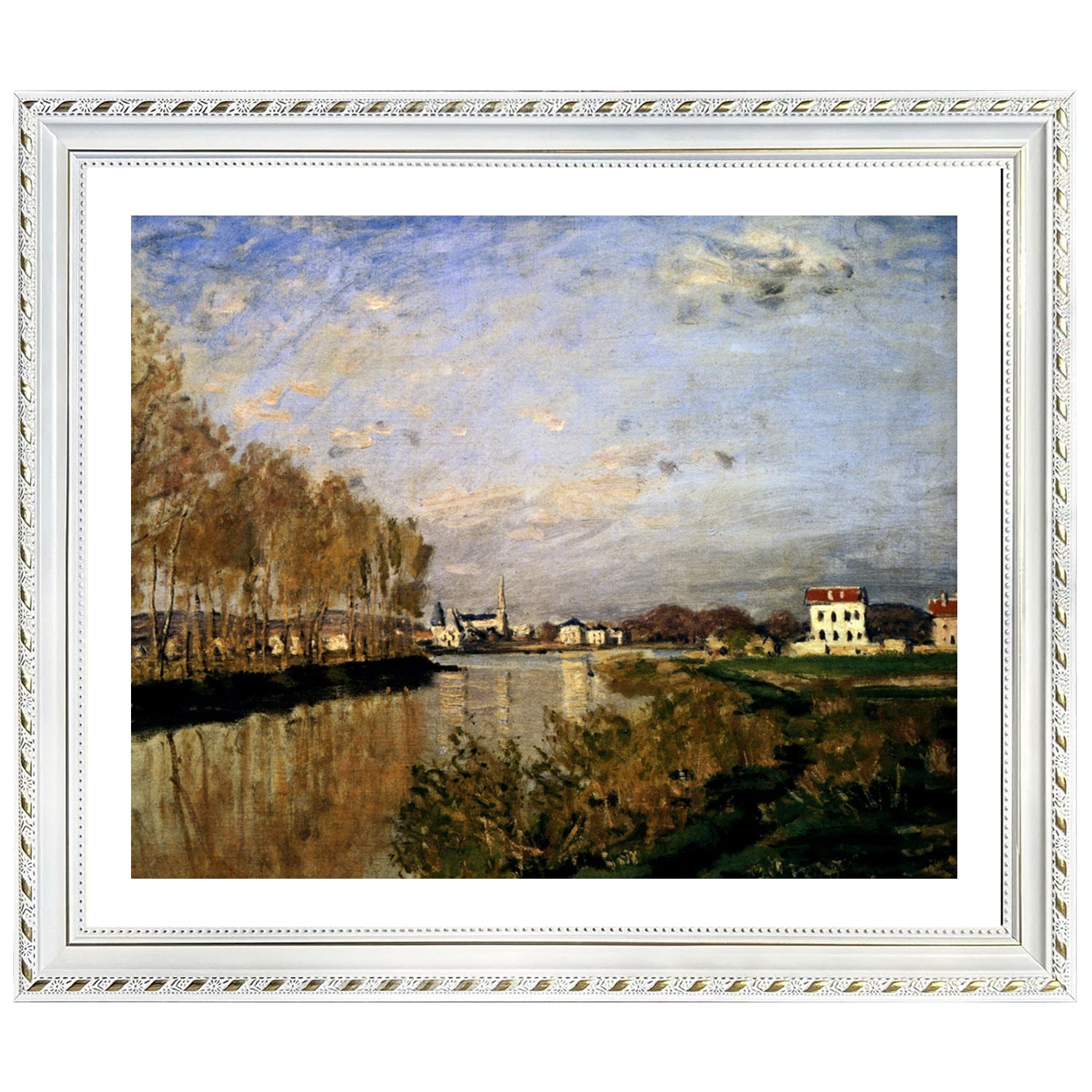 Claude Monet Wall Art The Seine At Argenteuil Poster Framed