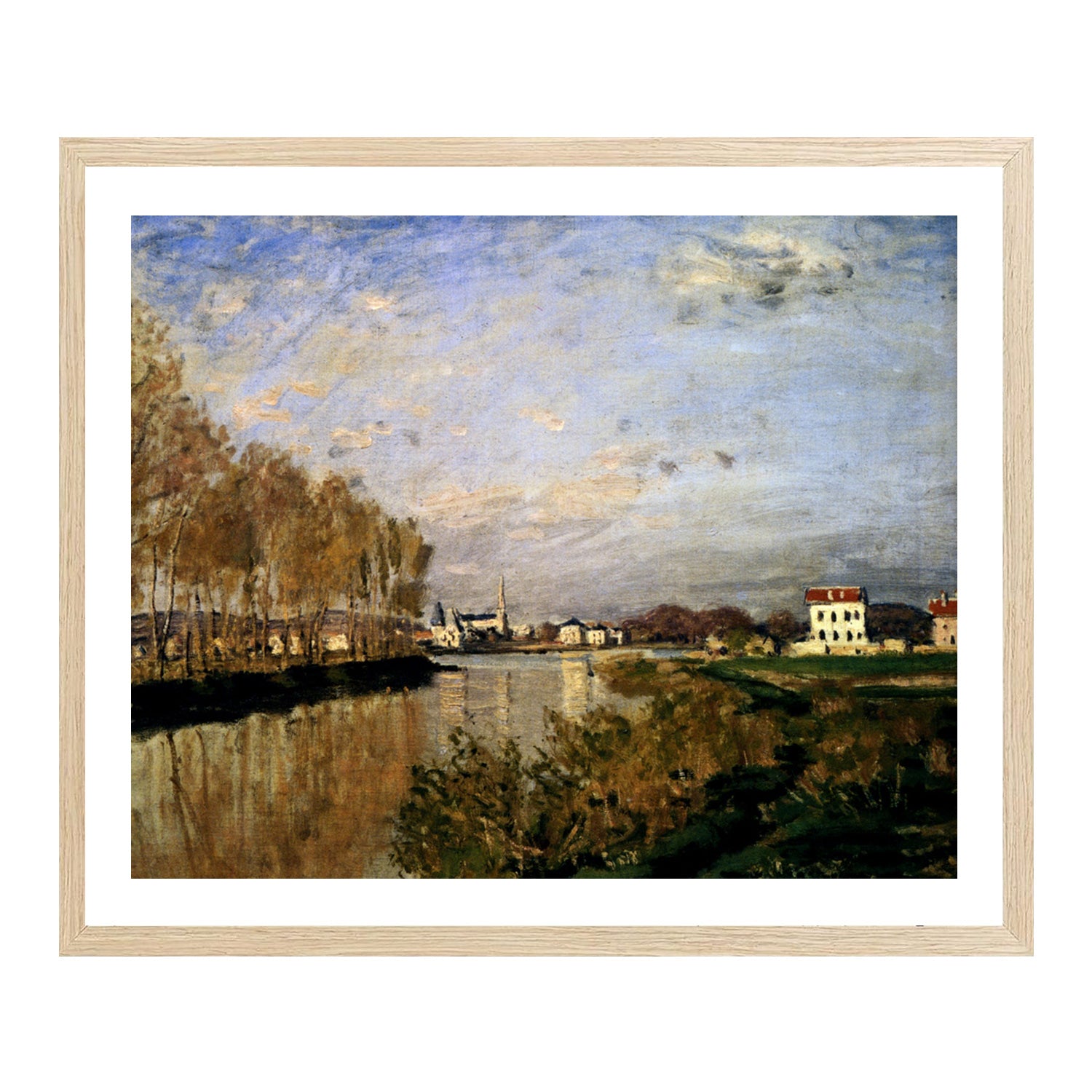 Claude Monet Wall Art The Seine At Argenteuil Poster Framed