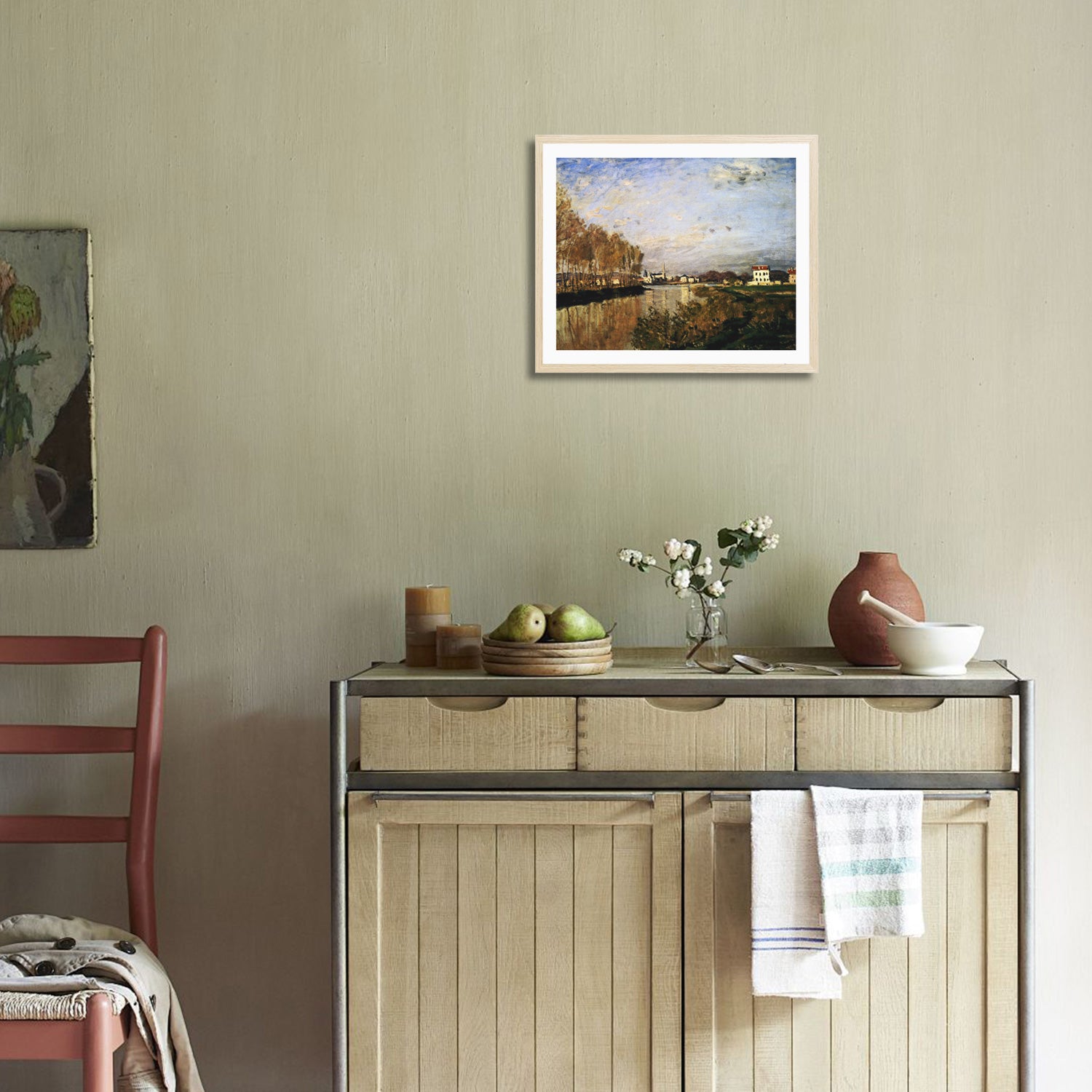 Claude Monet Wall Art The Seine At Argenteuil Poster Framed