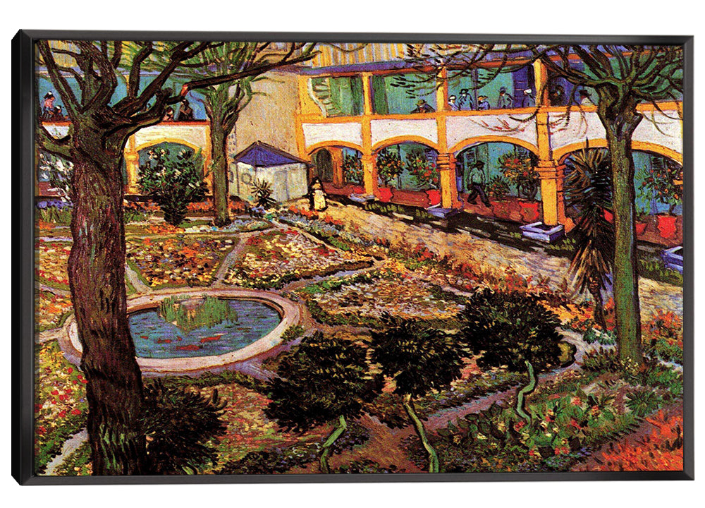 The Courtyard of the Hospital at Arles Canvas Art