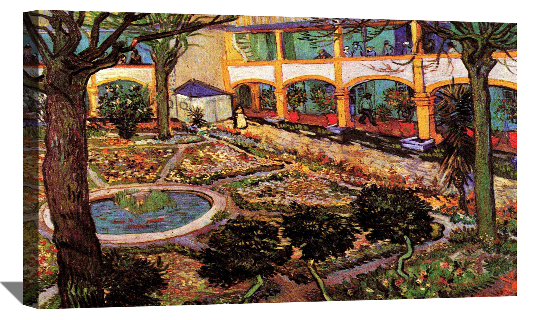The Courtyard of the Hospital at Arles Canvas Art