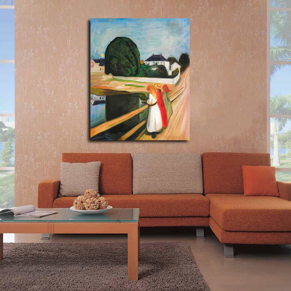 The Girls on the Bridge Canvas Art
