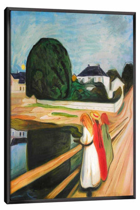 The Girls on the Bridge Canvas Art