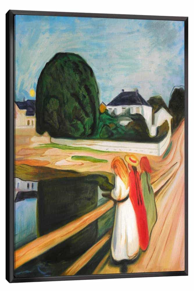 The Girls on the Bridge Canvas Art