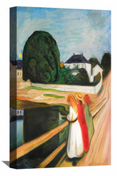 The Girls on the Bridge Canvas Art