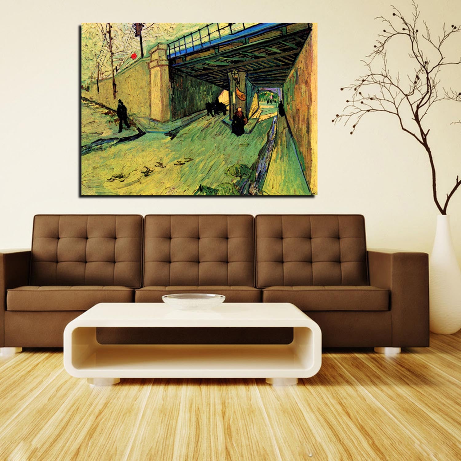 The Railway Bridge over Avenue Montmajour Canvas Art