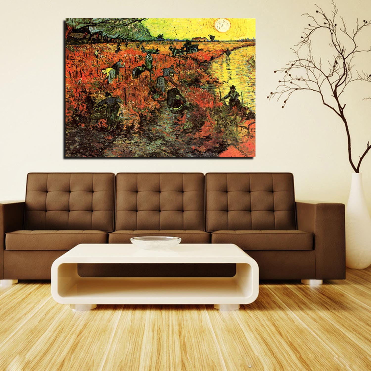 The Red Vineyard Canvas Art