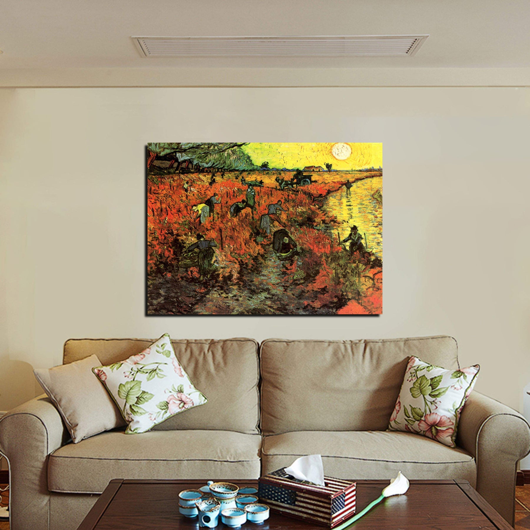 The Red Vineyard Canvas Art