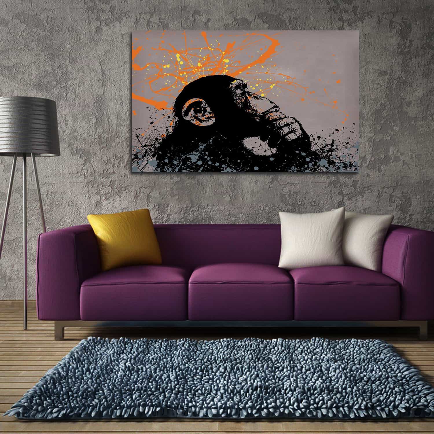 The Thinker Monkey Canvas Art