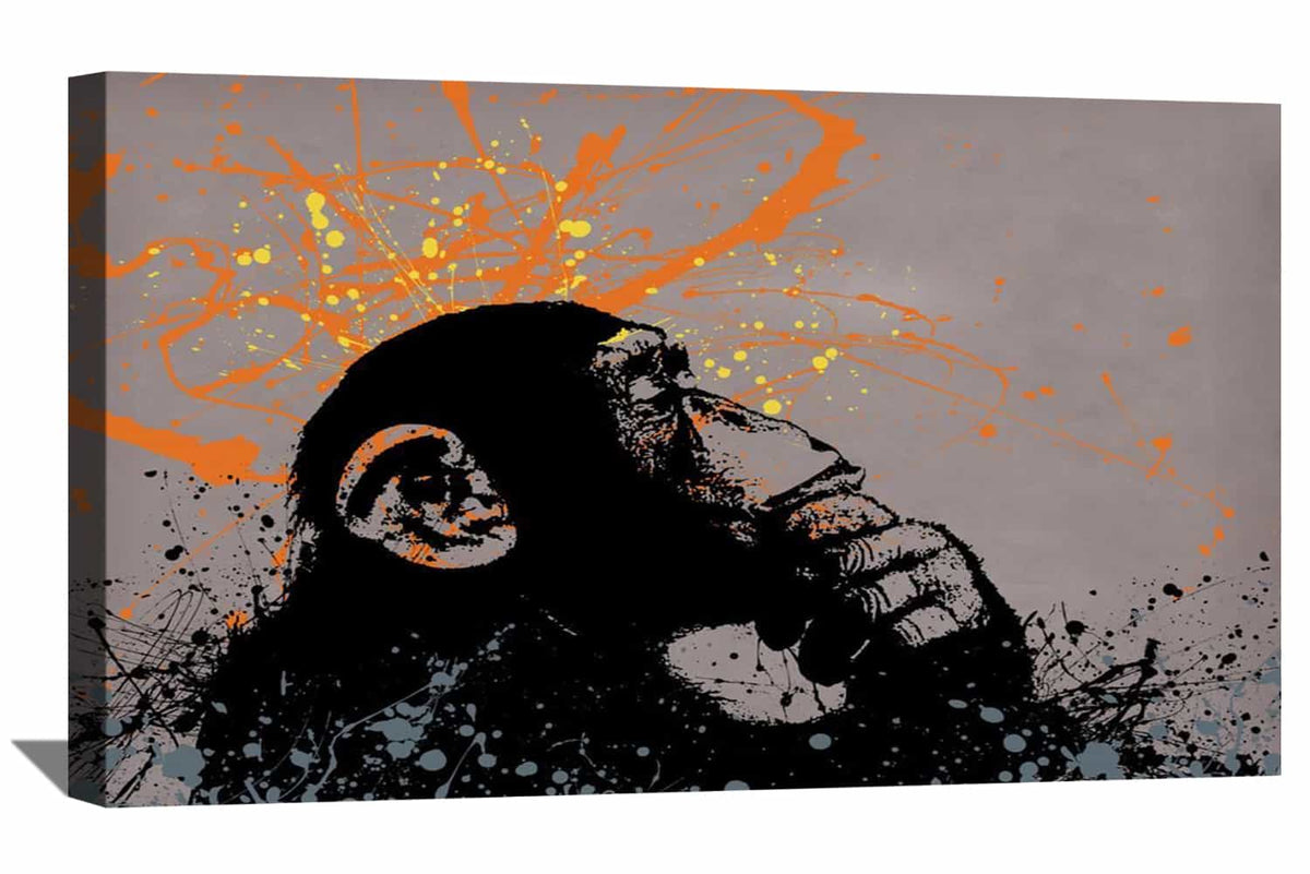 The Thinker Monkey Canvas Art