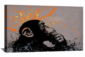 The Thinker Monkey Canvas Art