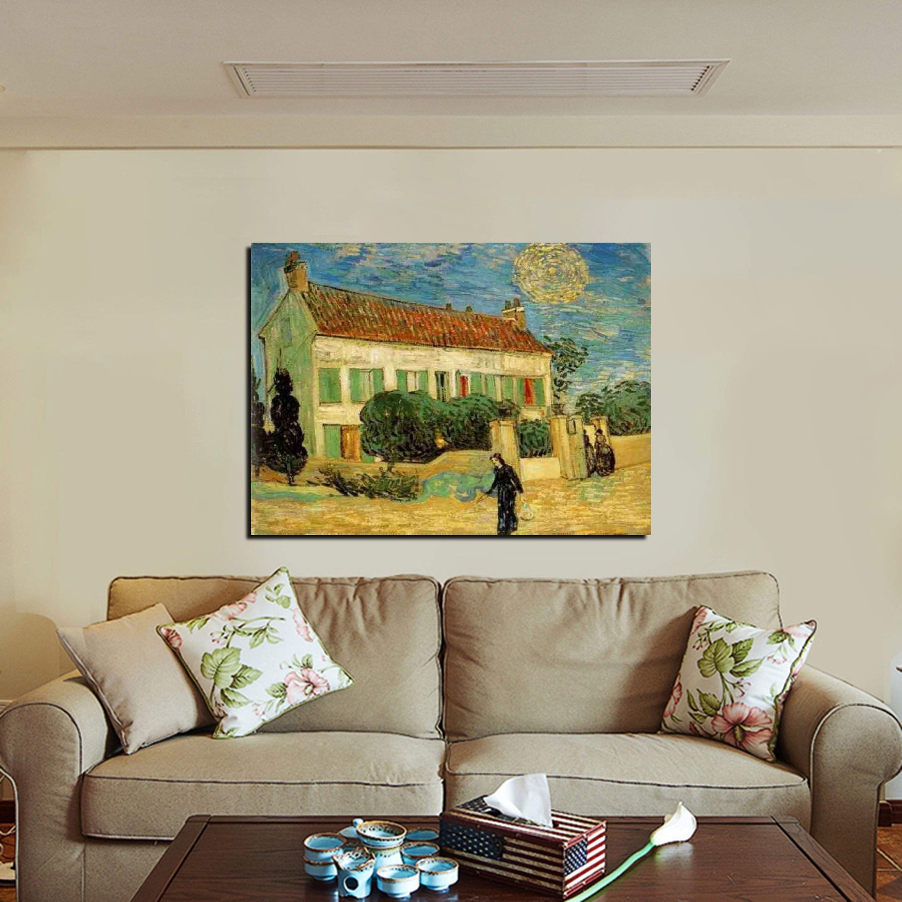 The White House at Night Canvas Art