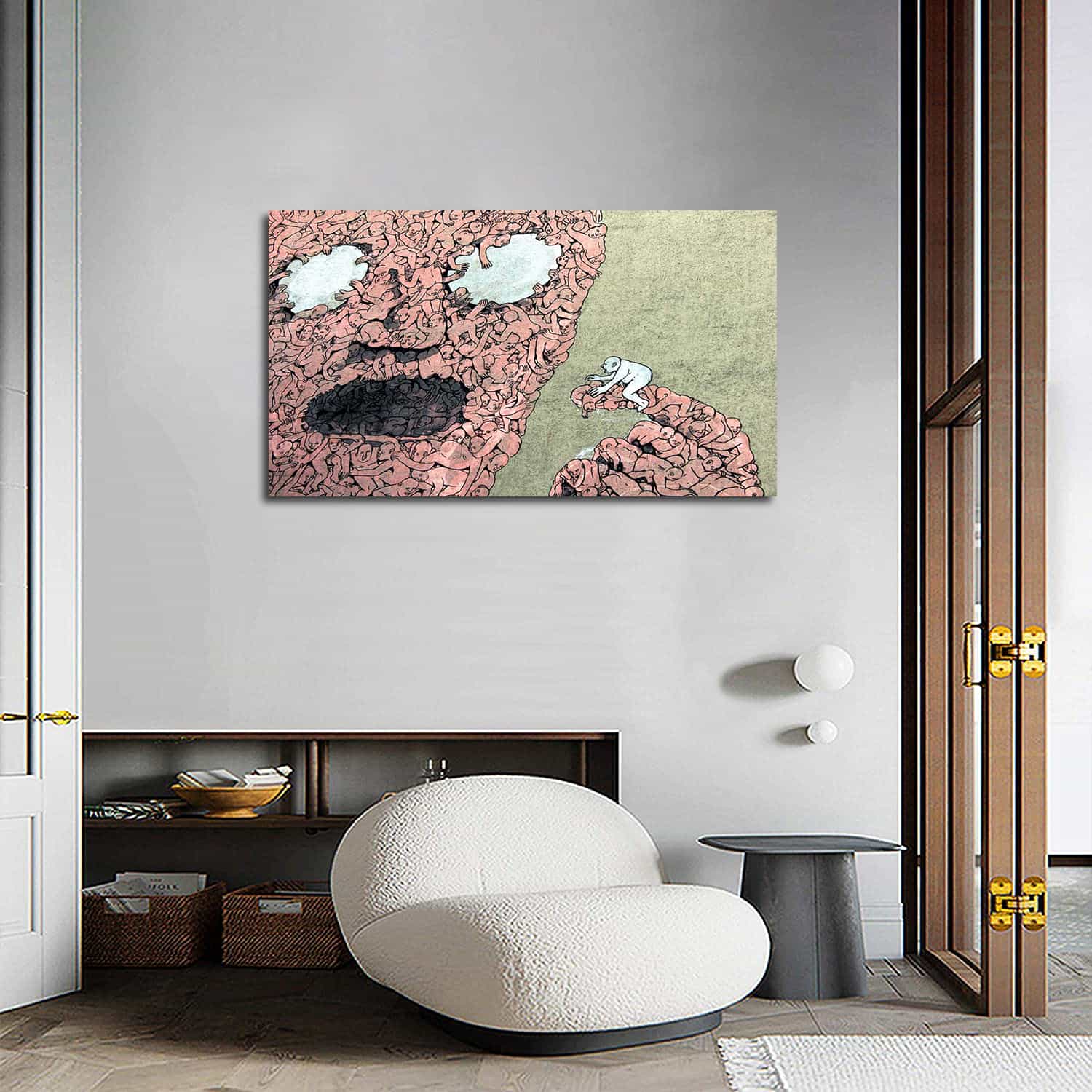 The Pink Man Canvas Art