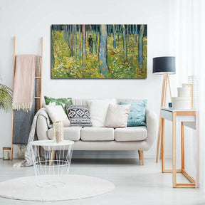 Undergrowth with Two Figures Canvas Art