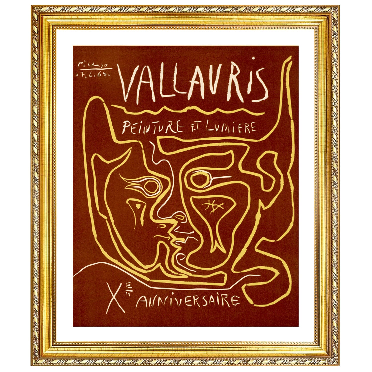 Pablo Picasso Wall Art Vallauris Painting Poster Framed Art