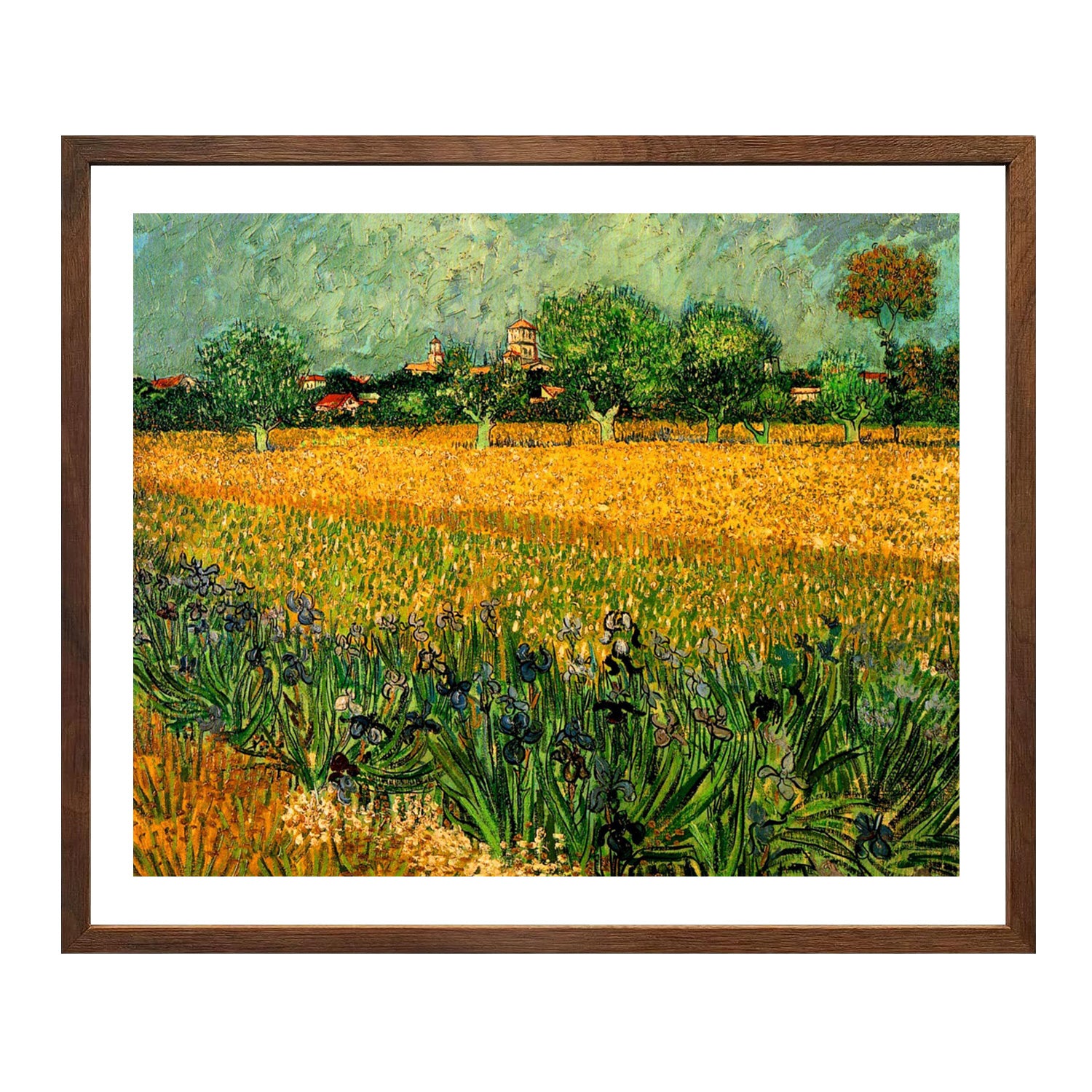 Vincent Van Gogh View Of Arles With Irises Wall Art Van Gogh Poster