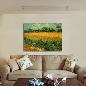 View of Arles with Irises in the Foreground Canvas Art