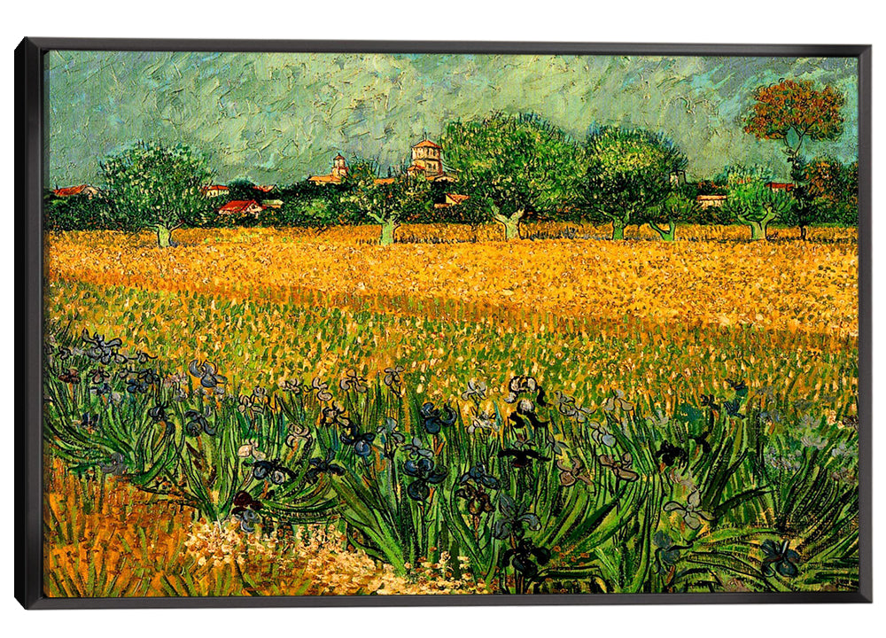 View of Arles with Irises in the Foreground Canvas Art