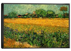 View of Arles with Irises in the Foreground Canvas Art