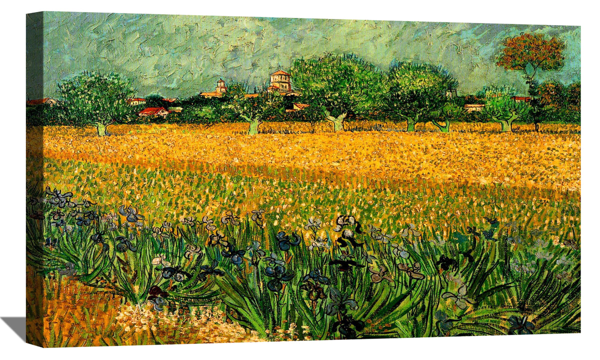 View of Arles with Irises in the Foreground Canvas Art