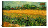 View of Arles with Irises in the Foreground Canvas Art