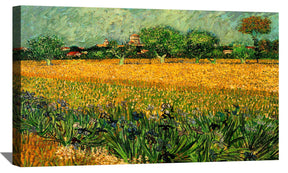 View of Arles with Irises in the Foreground Canvas Art