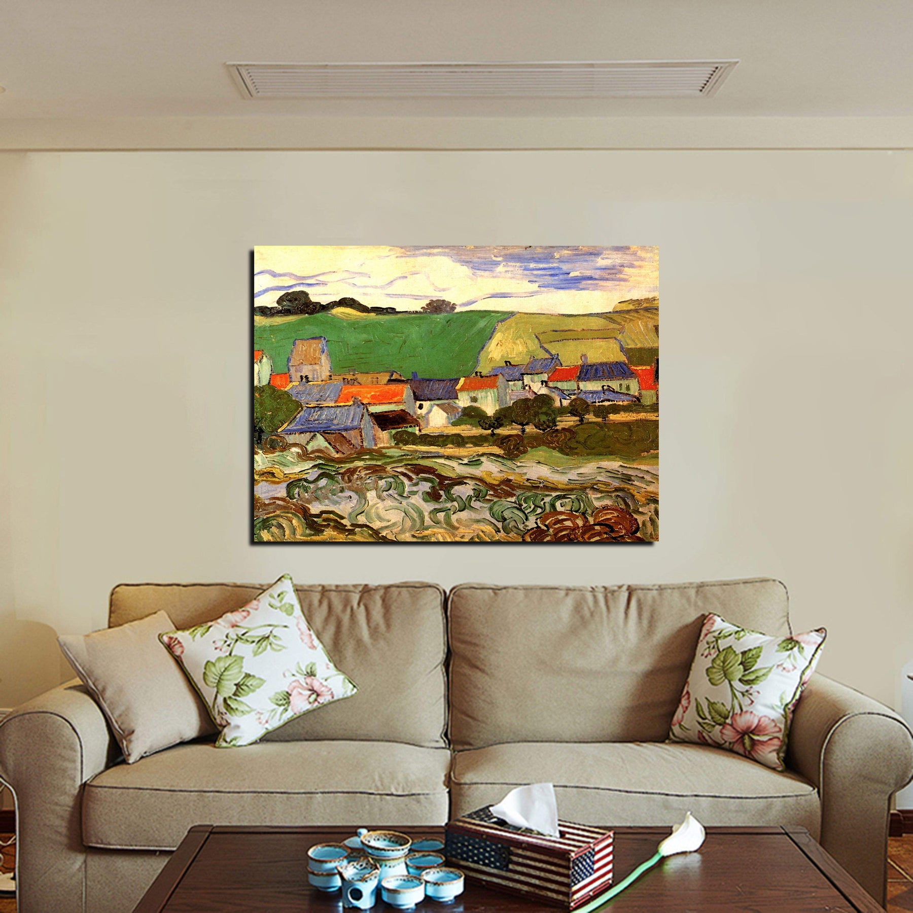 View of Auvers Canvas Art