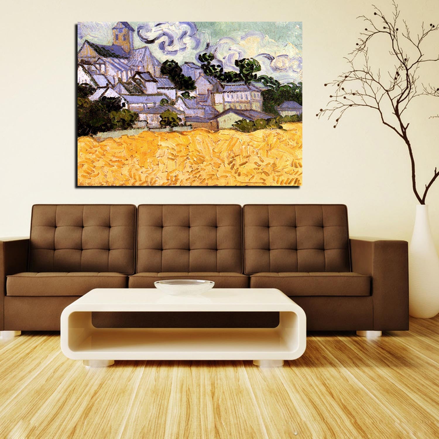 View of Auvers with Church Canvas Art