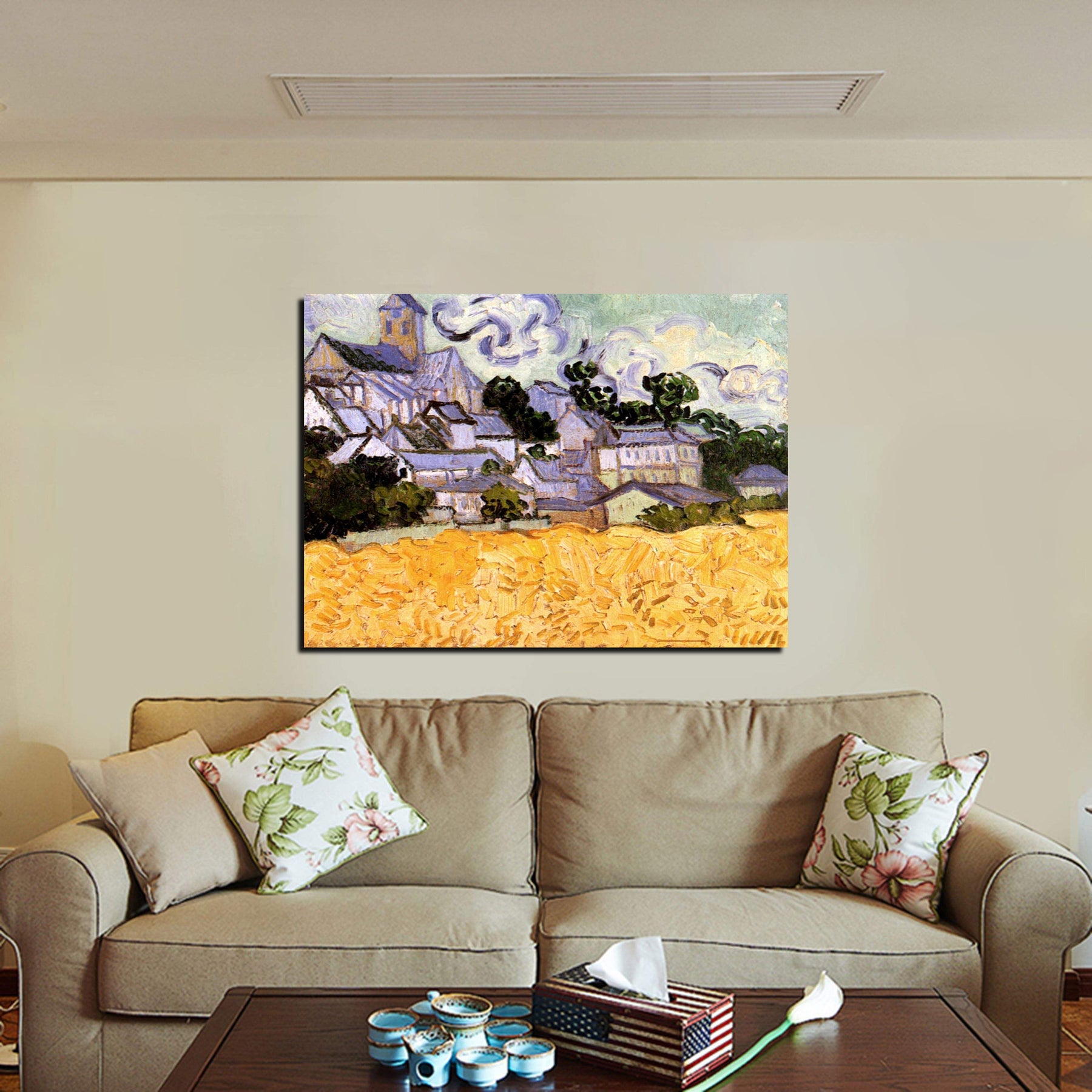 View of Auvers with Church Canvas Art