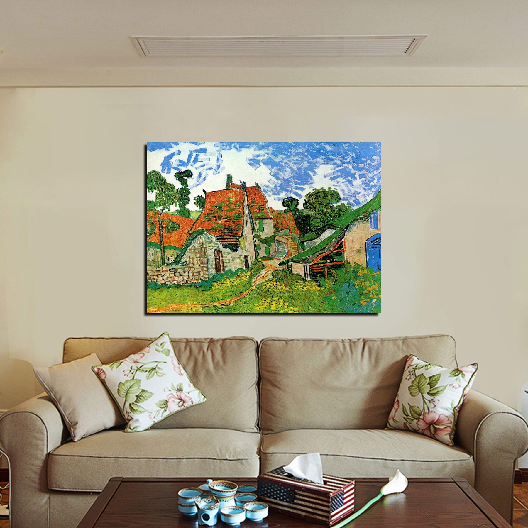 Village Street in Auvers Canvas Art