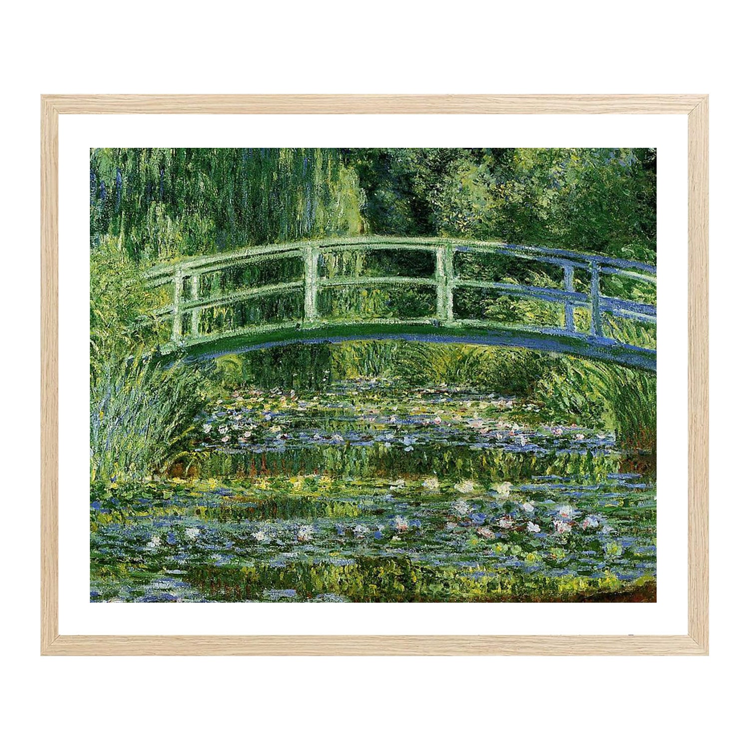 Claude Monet Wall Art Water Lilies Evening Effect Poster Framed