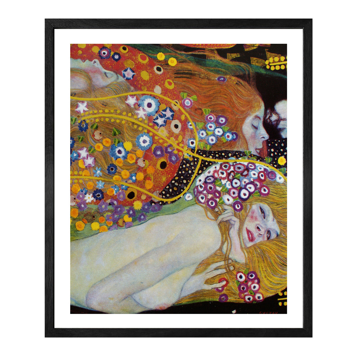 Gustav Klimt Wall Art Water Serpents Ii Poster Framed Klimt Art