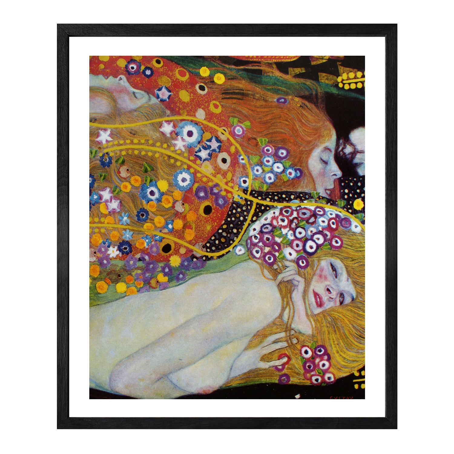 Gustav Klimt Wall Art Water Serpents Ii Poster Framed Klimt Art