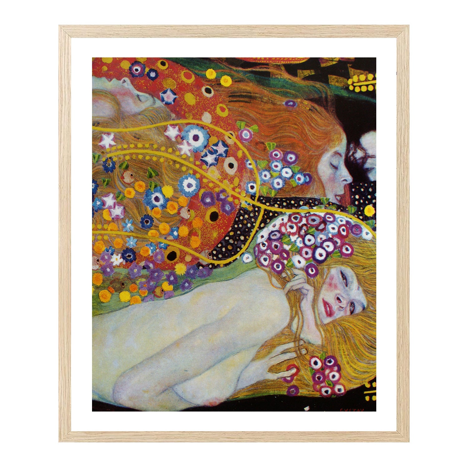 Gustav Klimt Wall Art Water Serpents Ii Poster Framed Klimt Art