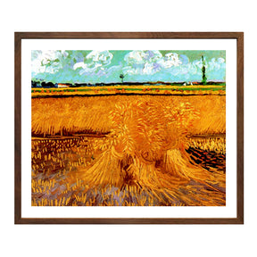 Vincent Van Gogh The Wheat Field With Sheaves Wall Art Van Gogh Poster