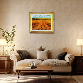 Vincent Van Gogh The Wheat Field With Sheaves Wall Art Van Gogh Poster