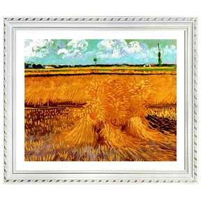 Vincent Van Gogh The Wheat Field With Sheaves Wall Art Van Gogh Poster