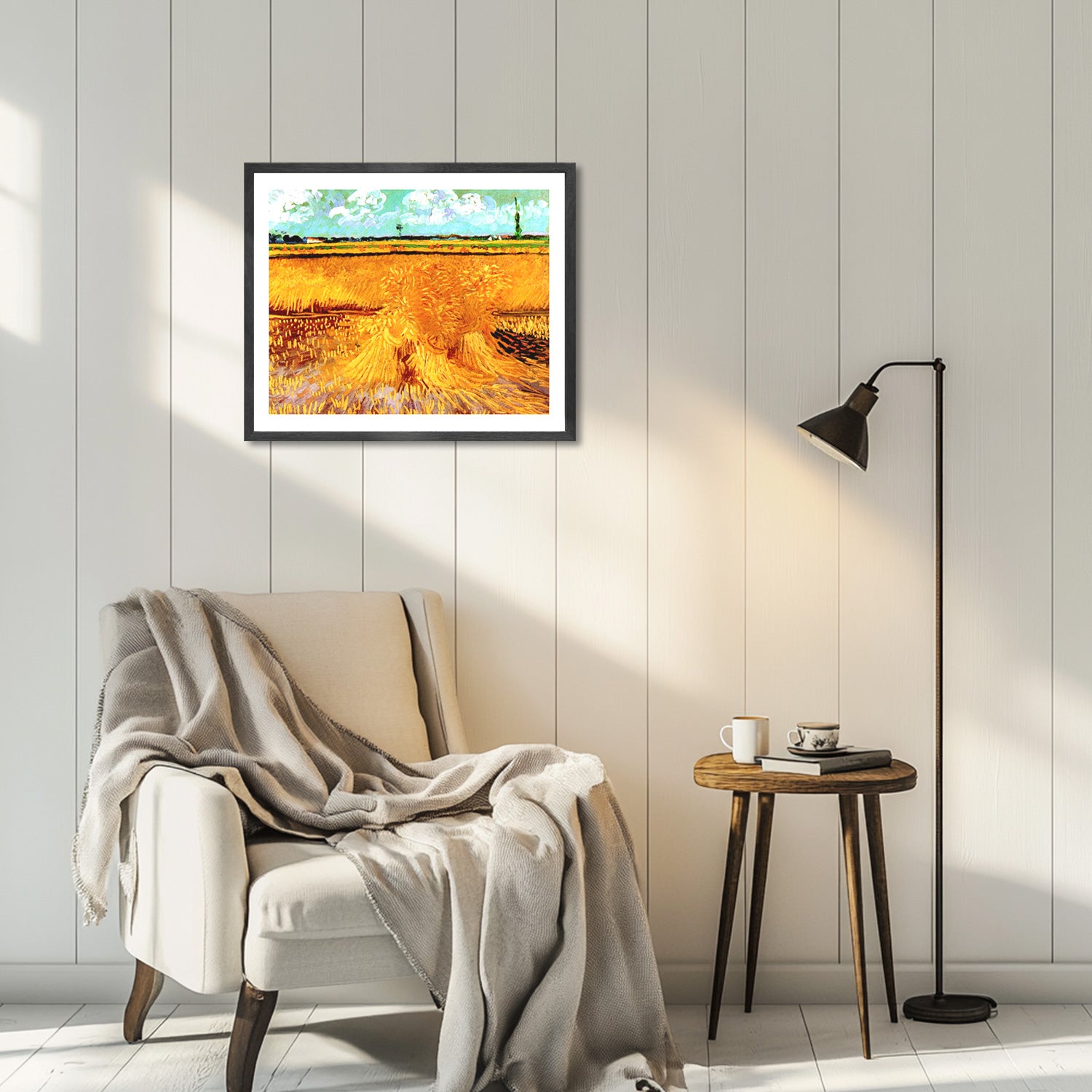 Vincent Van Gogh The Wheat Field With Sheaves Wall Art Van Gogh Poster