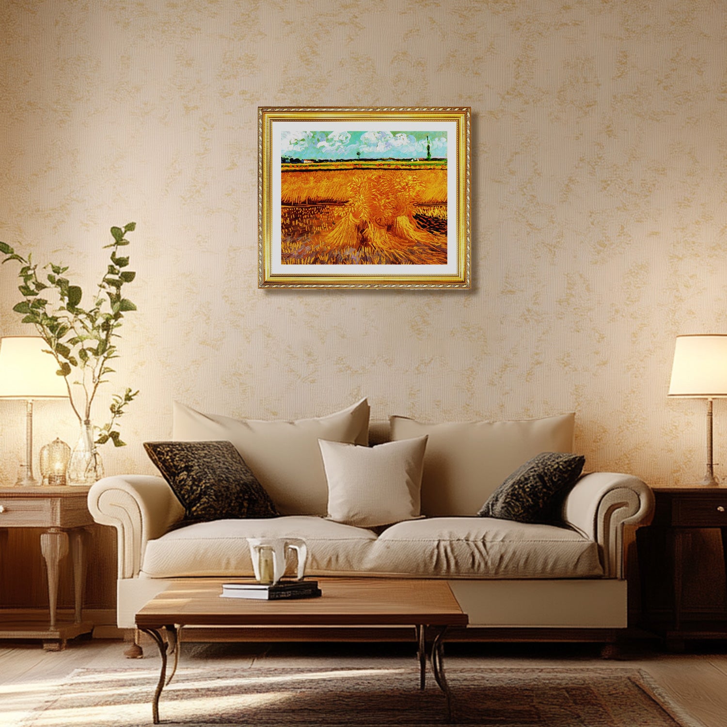 Vincent Van Gogh The Wheat Field With The Alpilles Foothills Wall Art Van Gogh Poster