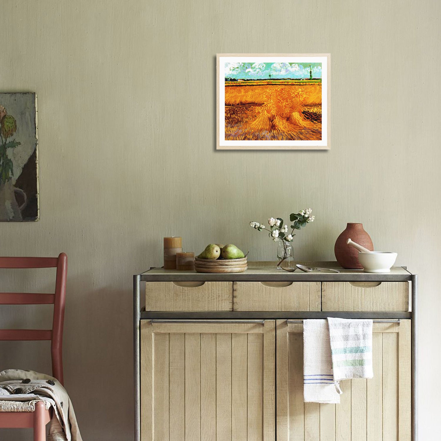 Vincent Van Gogh The Wheat Field With The Alpilles Foothills Wall Art Van Gogh Poster