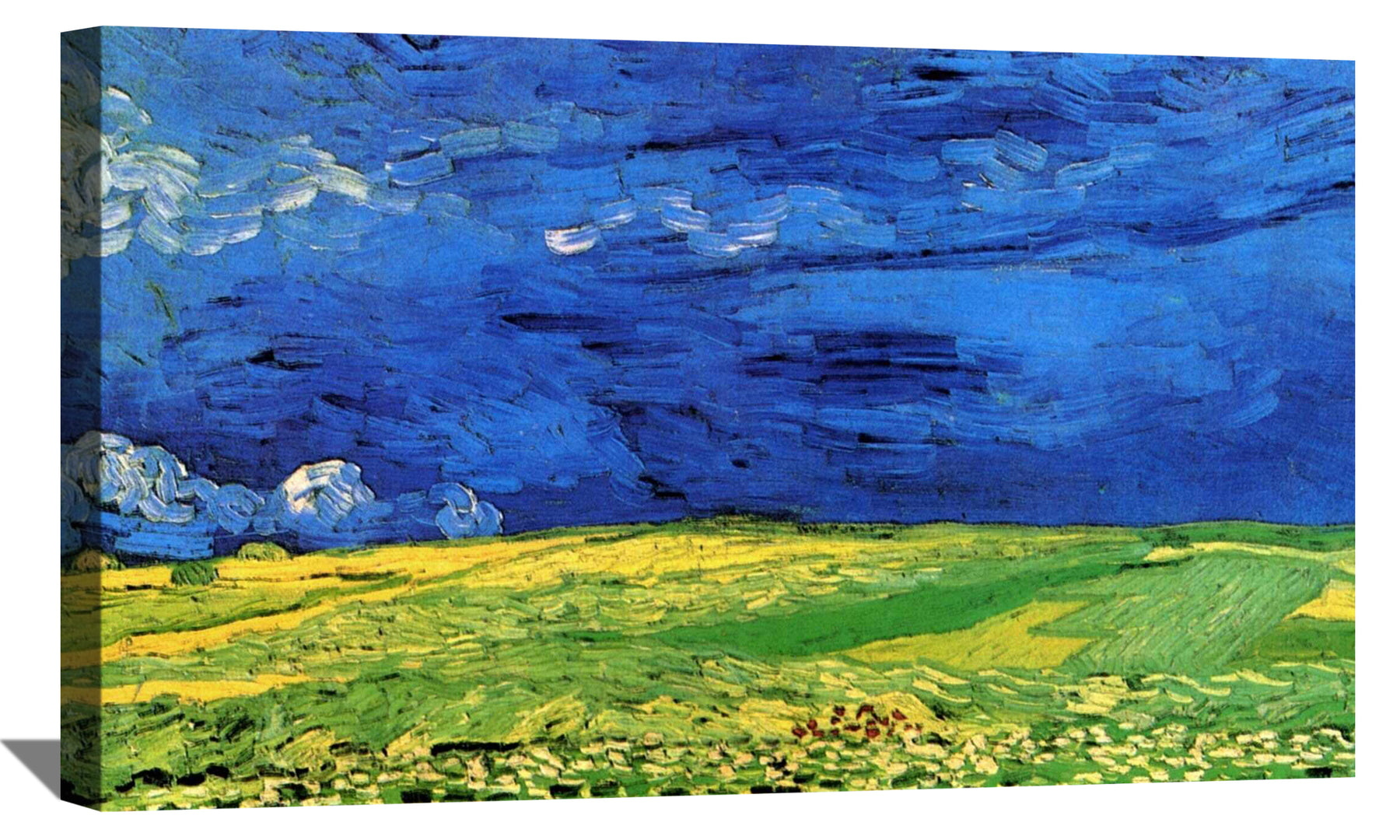 Wheat Field at Auvers with White House Canvas Art