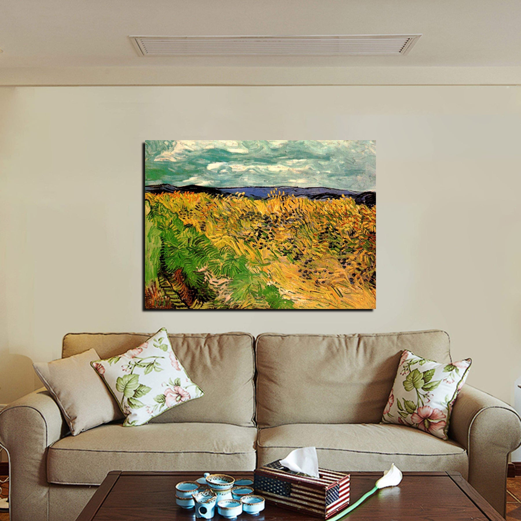 Wheat Field with Cornflowers Canvas Art