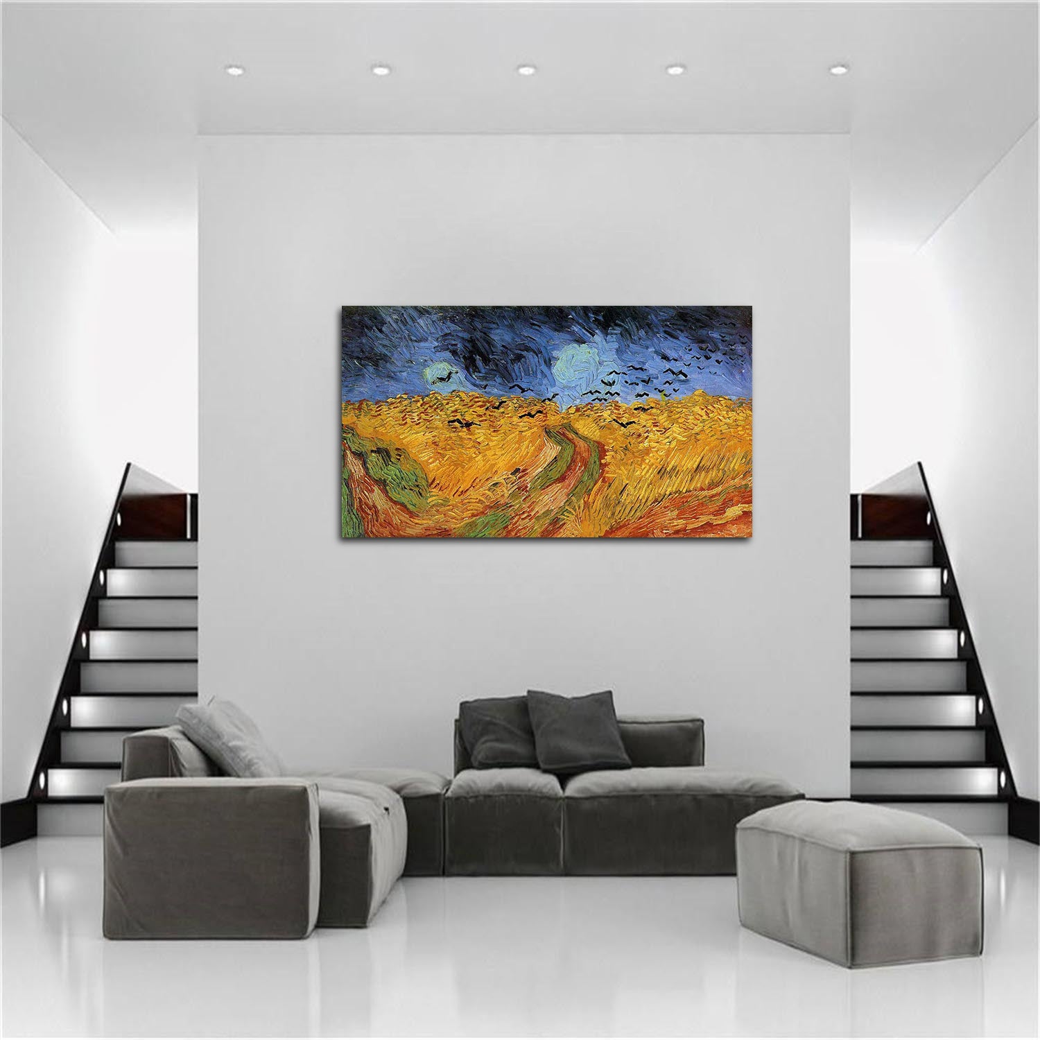 Wheat Field with Crows Canvas Art
