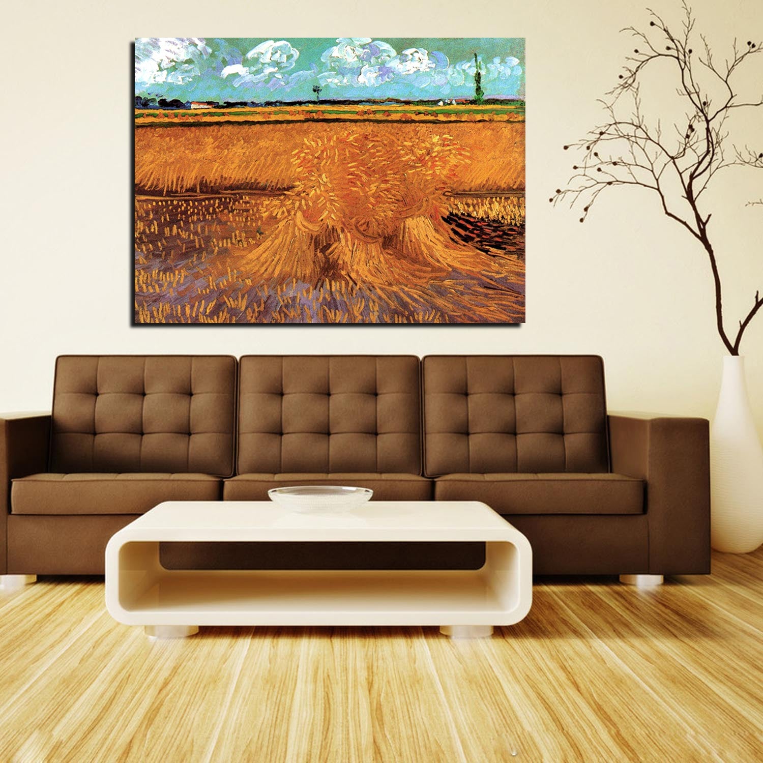 Wheat Field with Sheaves Canvas Art