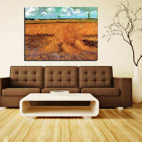 Wheat Field with Sheaves Canvas Art