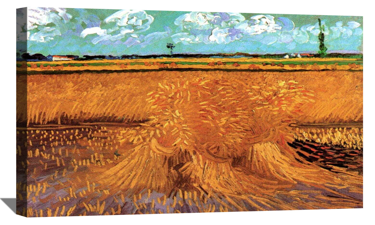 Wheat Field with Sheaves Canvas Art