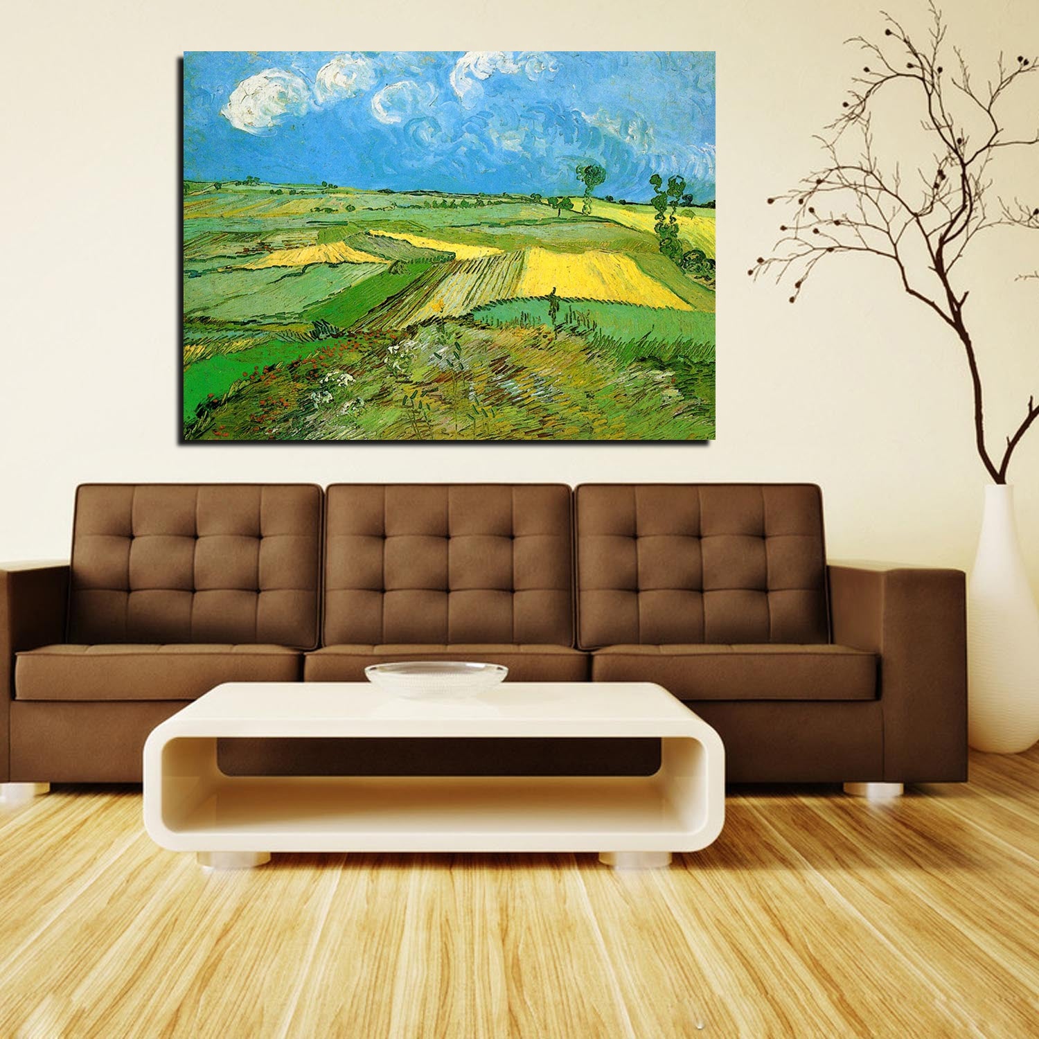 Wheat Fields at Auvers Under Clouded Sky Canvas Art