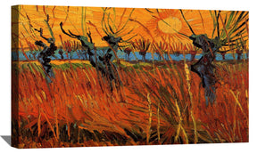 Willows at Sunset Canvas Art